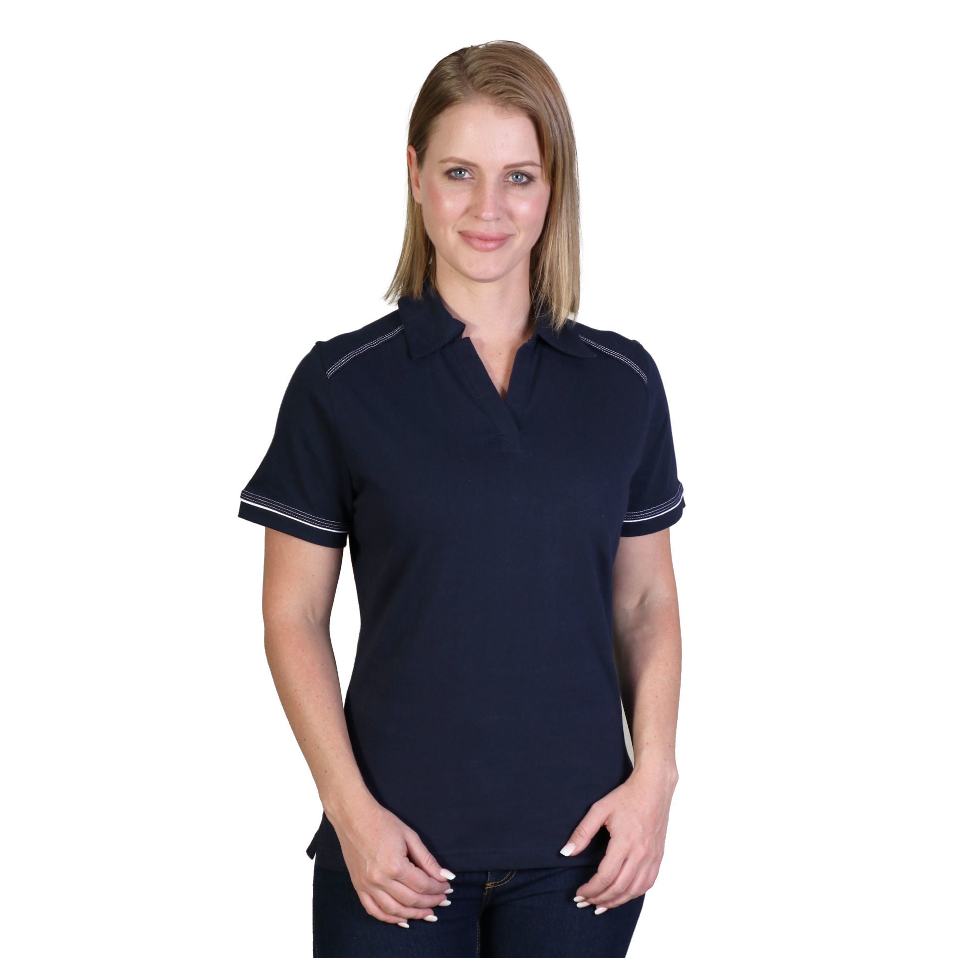 Polo de senhora com debrum plano - enquanto durarem os stocks