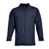 Polo en maille piquée à manches longues - Bleu cadet - jusqu'à épuisement des stocks
