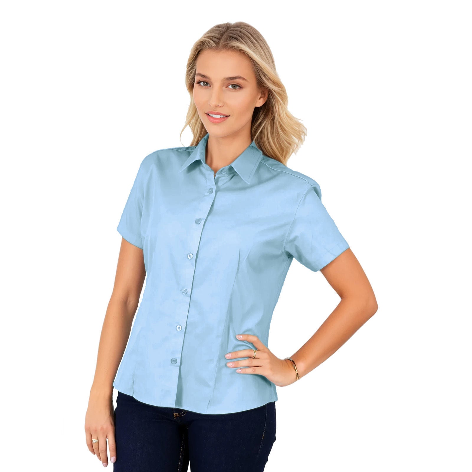 Ladies Classic Woven Shirt Short Sleeve