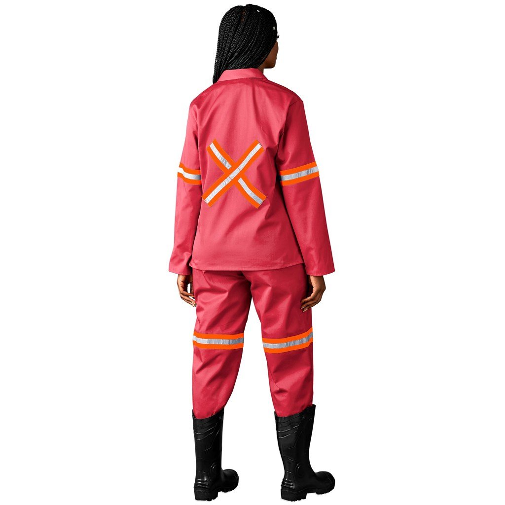 Trade Polycotton Conti - Suit Reflective Arms, Legs & Back - Orange Tape image