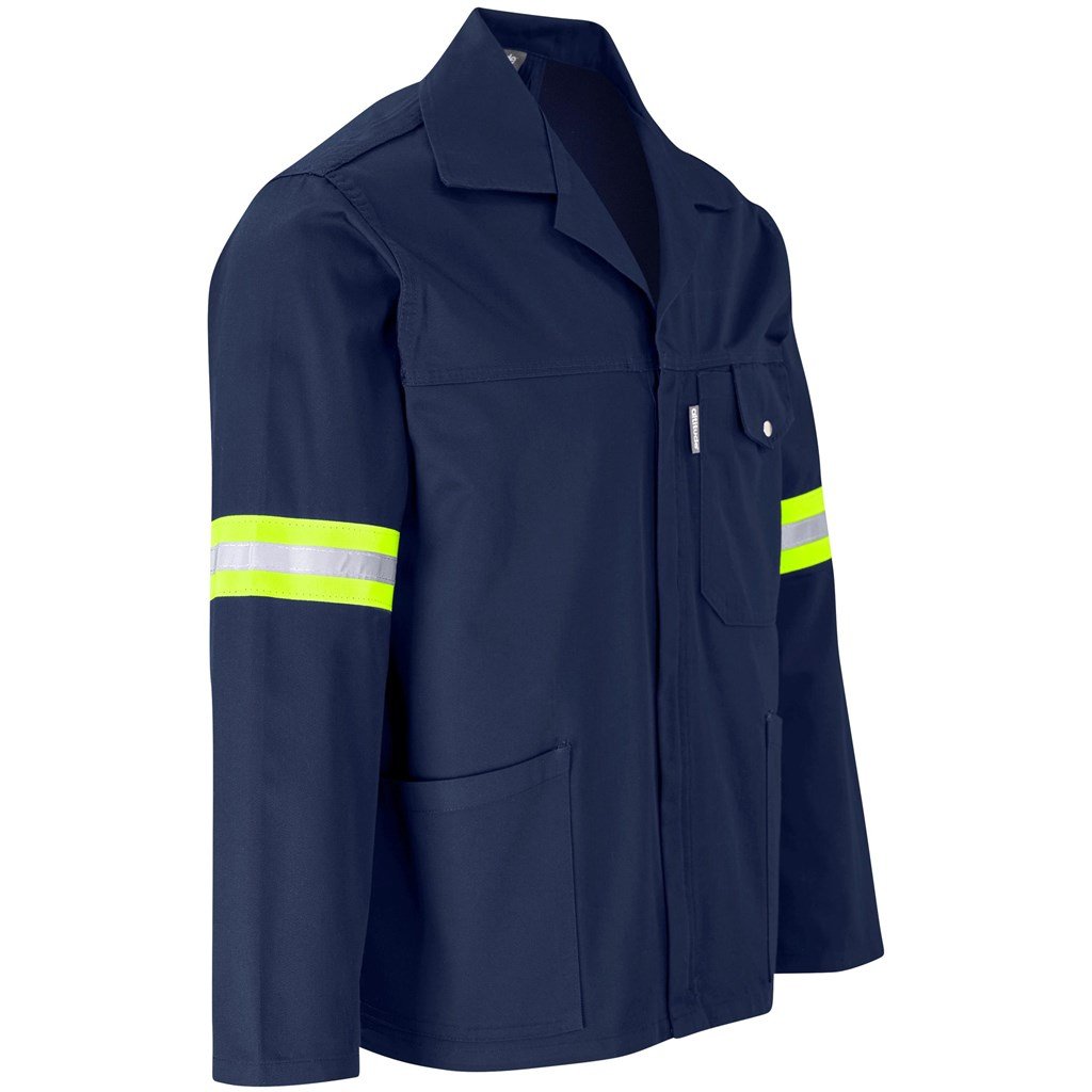 Veste Site Premium en polycoton - Manches et dos réfléchissants - Ruban jaune