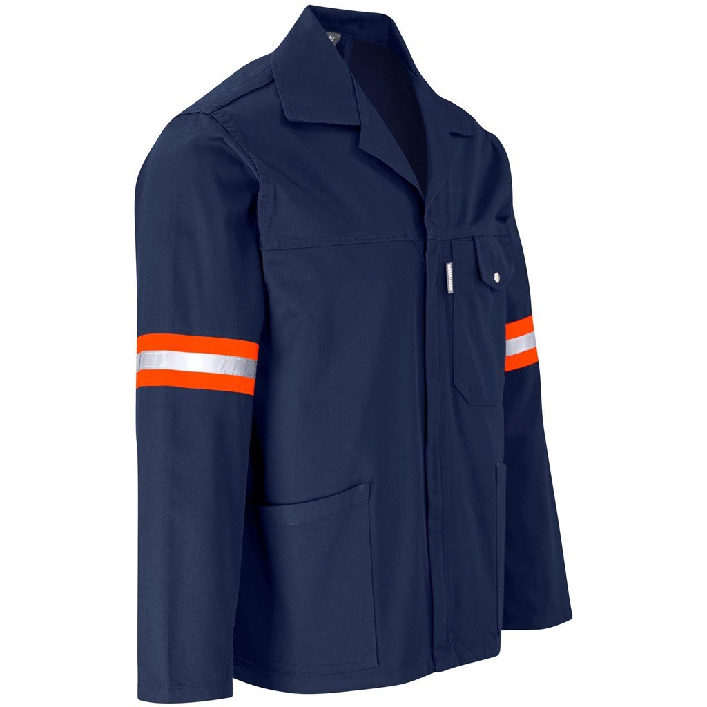Veste Site Premium en polycoton - Manches et dos réfléchissants - Bande orange