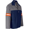 Veste Site Premium bicolore en polycoton - Manches et dos réfléchissants - Bande orange