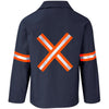Veste Artisan Premium 100 % coton - Manches et dos réfléchissants - Bande orange