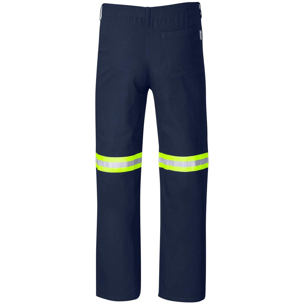 Pantalon 100 % coton Artisan Premium - Jambes réfléchissantes - Ruban jaune