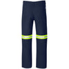 Pantalon 100 % coton Artisan Premium - Jambes réfléchissantes - Ruban jaune