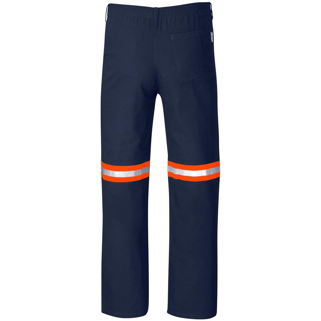 Pantalon 100 % coton Artisan Premium - Jambes réfléchissantes - Ruban orange