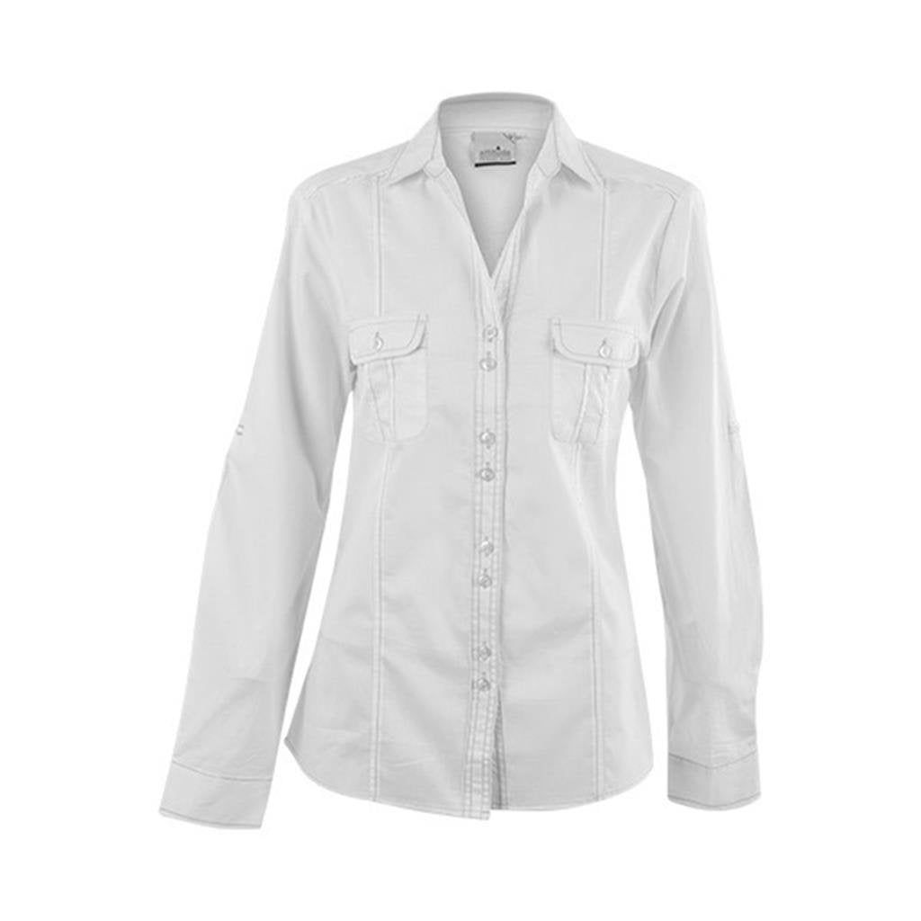Chemise Inyala à manches longues pour femme - Blanc cassé