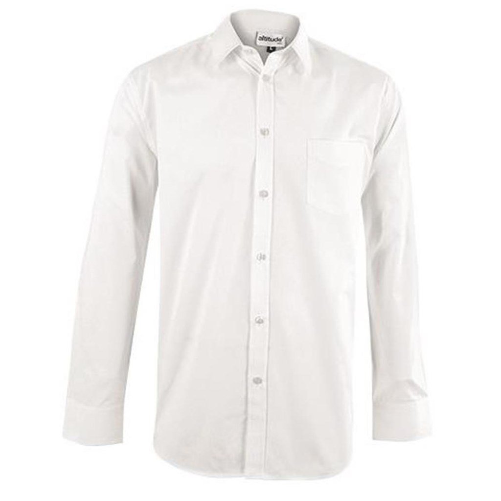 Chemise Haiden à manches longues pour hommes - Blanc
