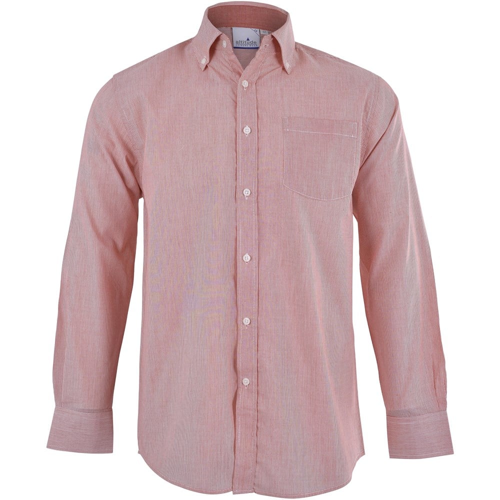 Chemise Lisbonne à manches longues pour homme - Rouge
