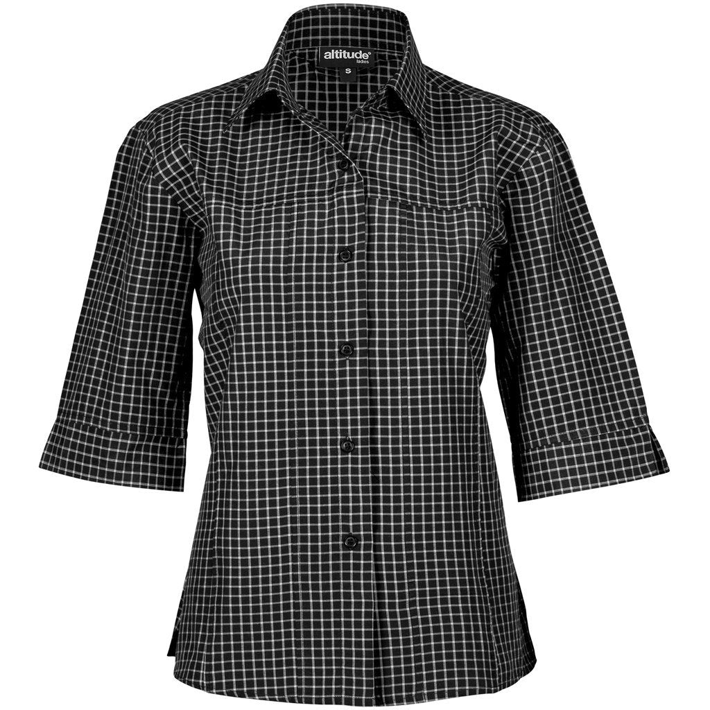 Chemise Prestige manches 3/4 pour femme - Noir
