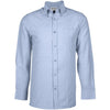Chemise Oxford à manches longues pour homme - Bleu clair