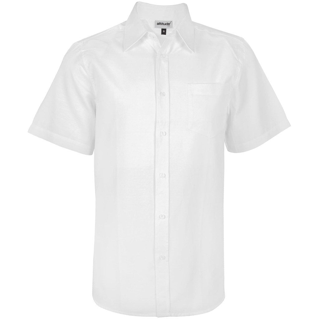 Chemise Oxford à manches courtes pour homme - Blanche