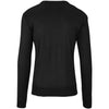 Camisa Peruana Homem Manga Longa e Gola V - Preta