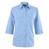Chemise décontractée Sally à manches 3/4 pour femme - Bleu ciel