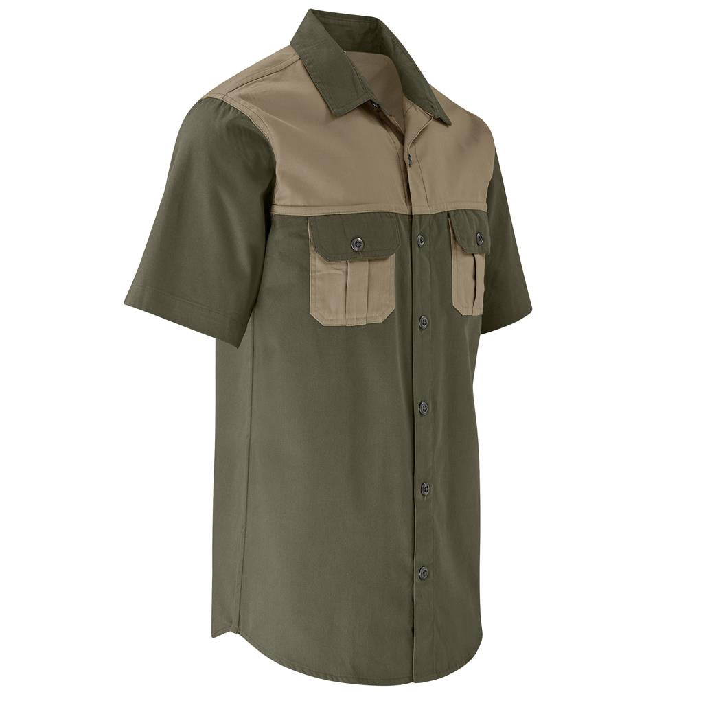 Chemise de brousse bicolore Serengeti à manches courtes pour homme