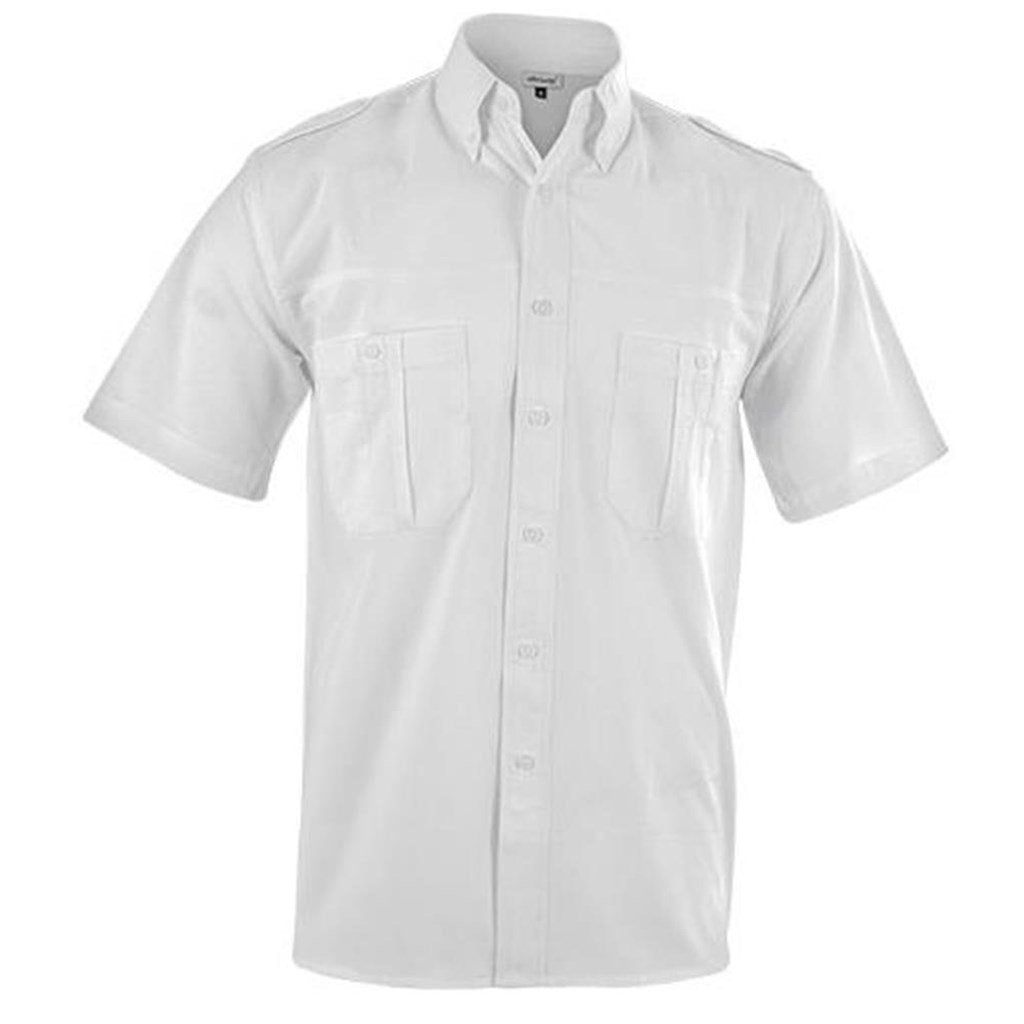 Chemise de suivi à manches courtes pour homme - Blanc