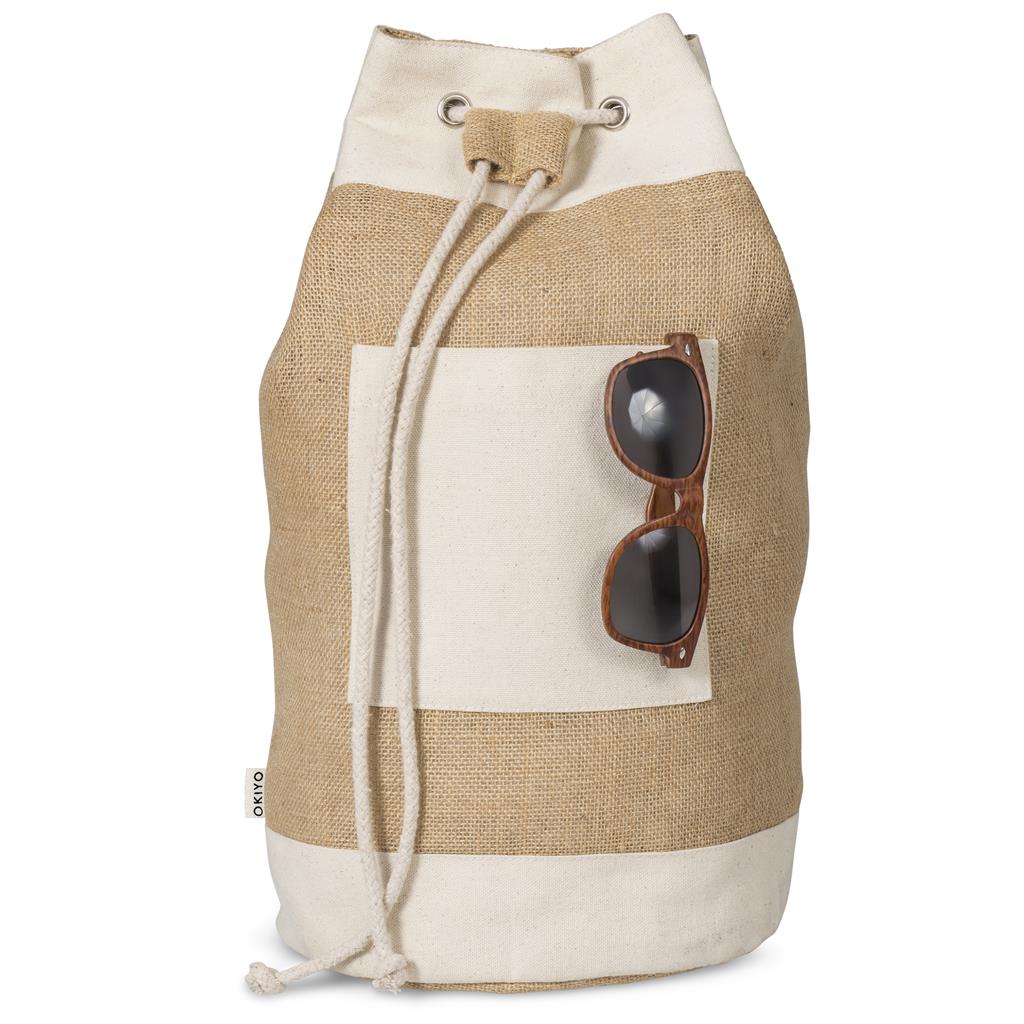 Mochila de praia Okiyo Suna em juta e algodão