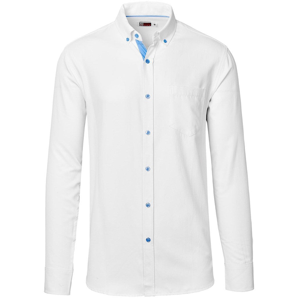 Mens Long Sleeve Casablanca Shirt - Sky Blue