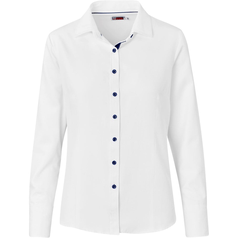 Chemise Casablanca à manches longues pour femme - Bleu marine