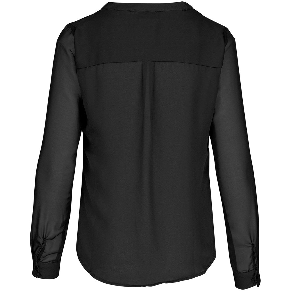 Blusa Zenobia de manga comprida para mulher