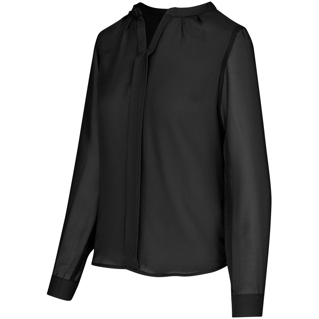 Blusa Zenobia de manga comprida para mulher