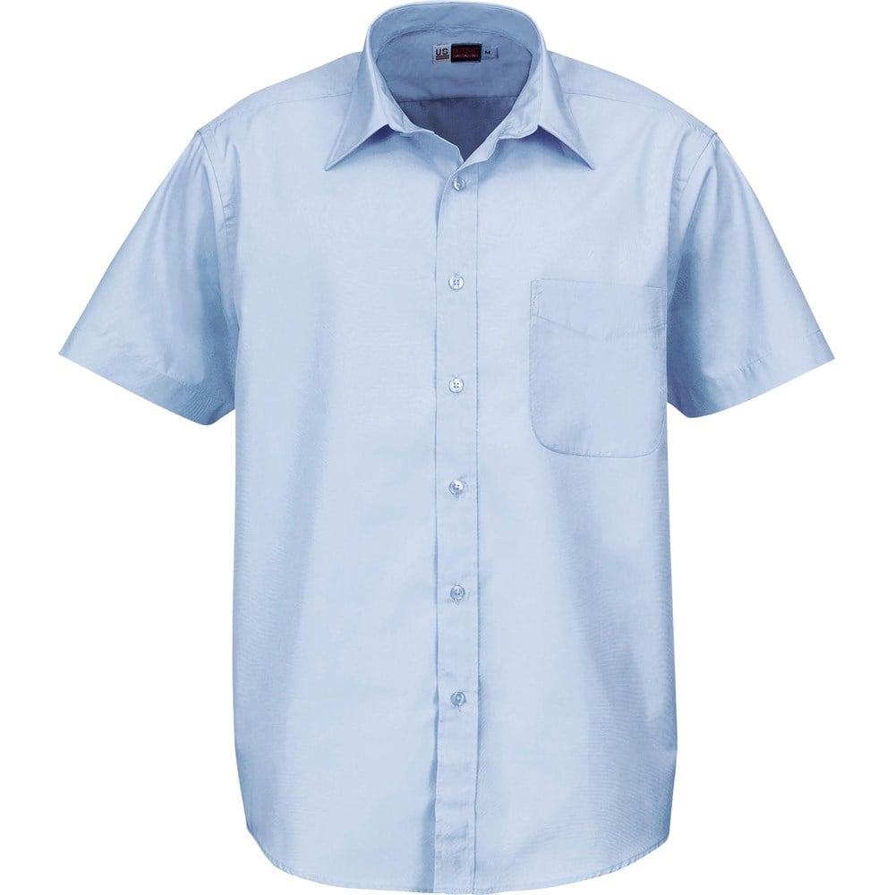 Chemise Washington à manches courtes pour homme - Bleu