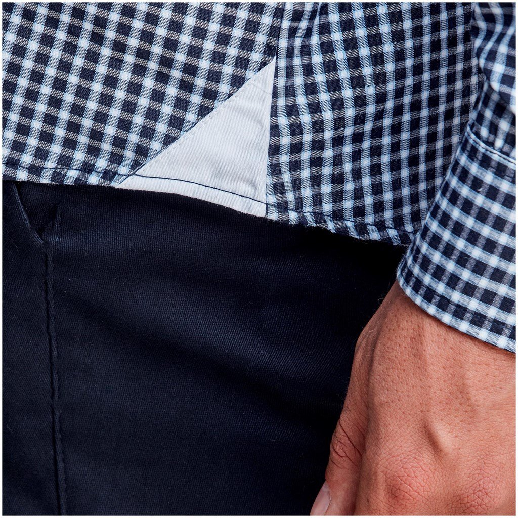 Chemise Kenton à manches longues pour homme - Bleu marine