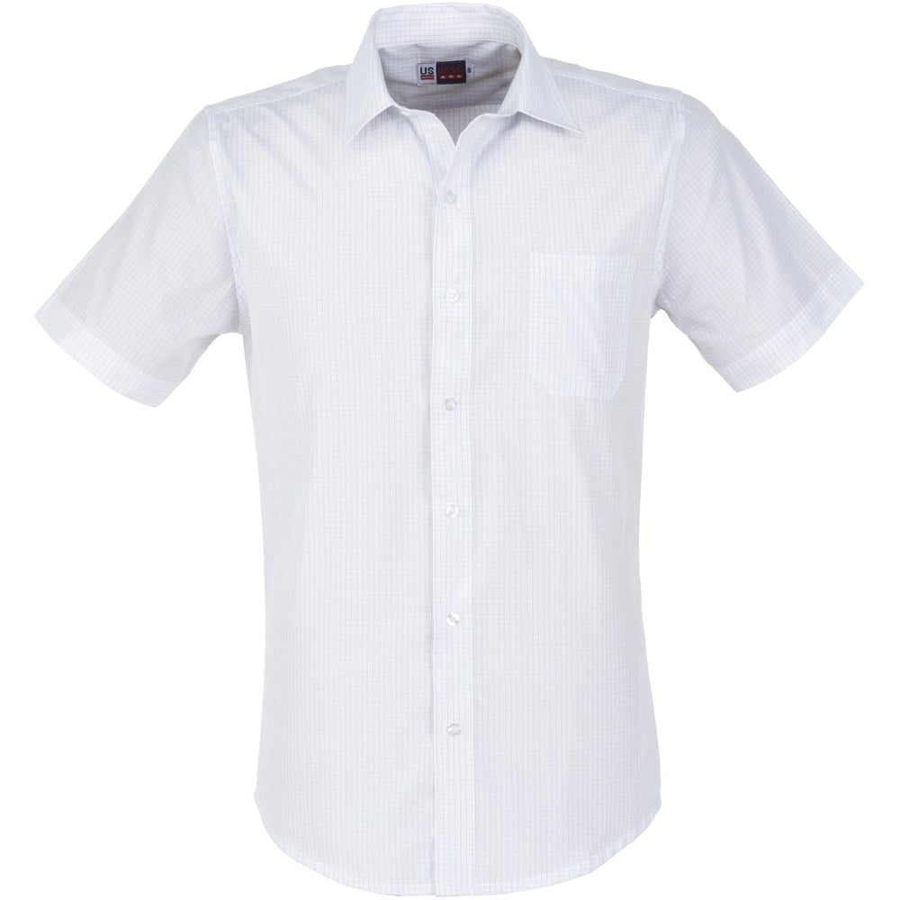Chemise Huntington à manches courtes pour homme - Blanc bleu clair