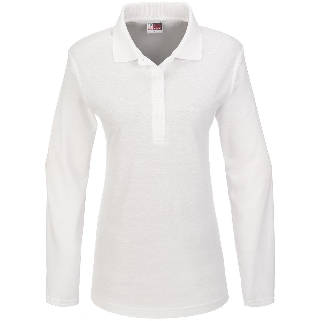 Chemise de golf Boston à manches longues pour femme - Blanc