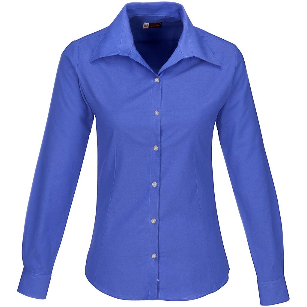 Chemise Aspen à manches longues pour femme - Bleu neuf