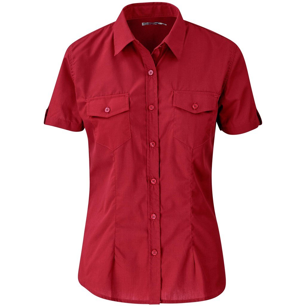 Chemise Kensington à manches courtes pour femme - Rouge