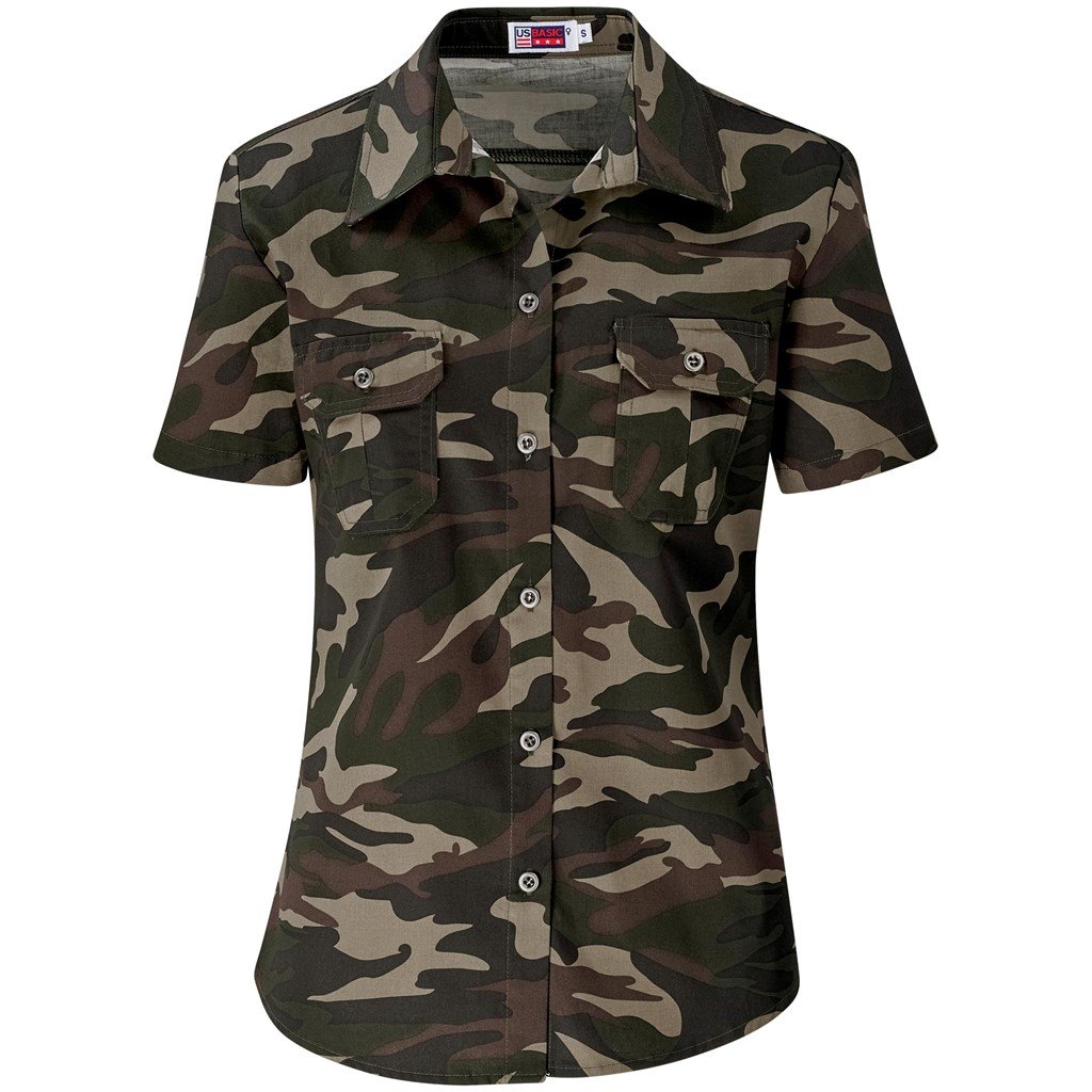 Chemise Wildstone à manches courtes pour femme - Camouflage