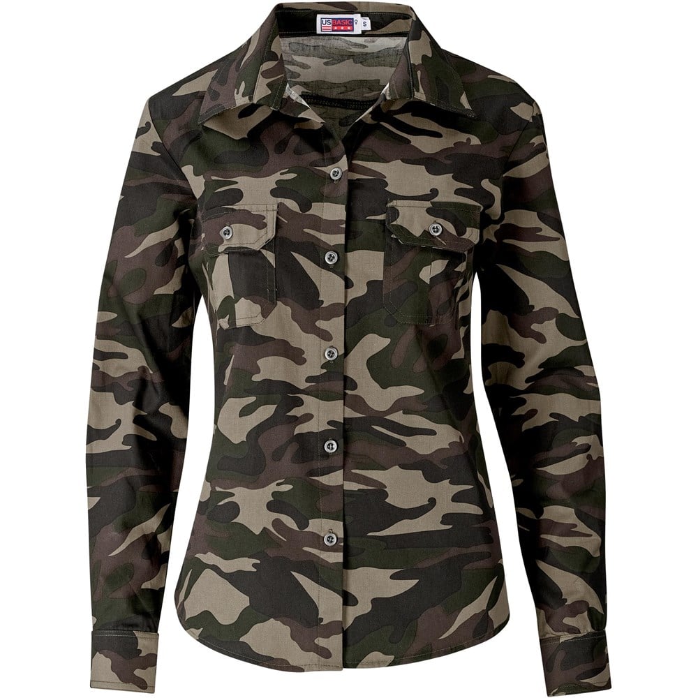 Chemise Wildstone à manches longues pour femme - Camouflage
