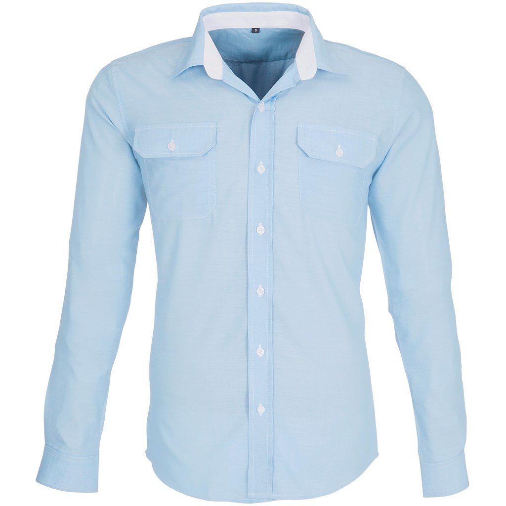 Chemise Windsor à manches longues pour homme - Bleu clair