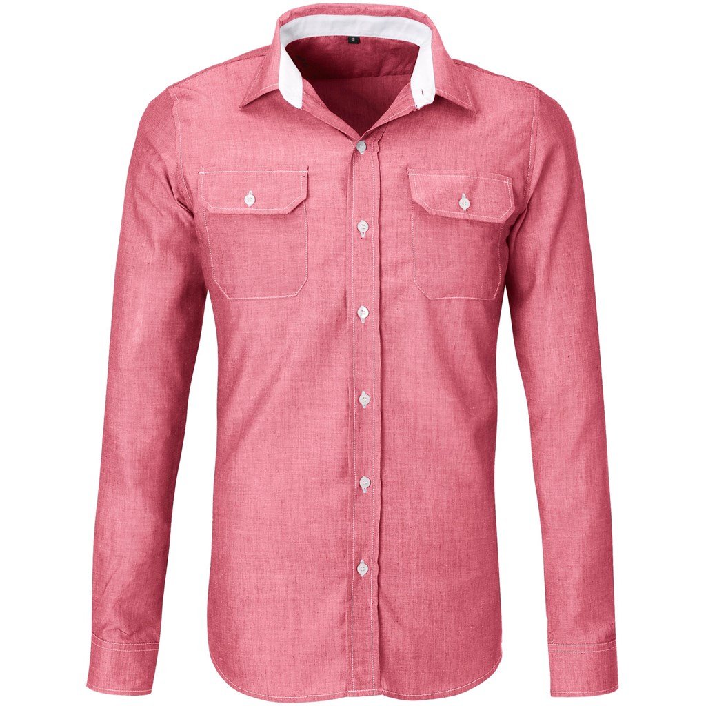 Chemise Windsor à manches longues pour homme - Rouge
