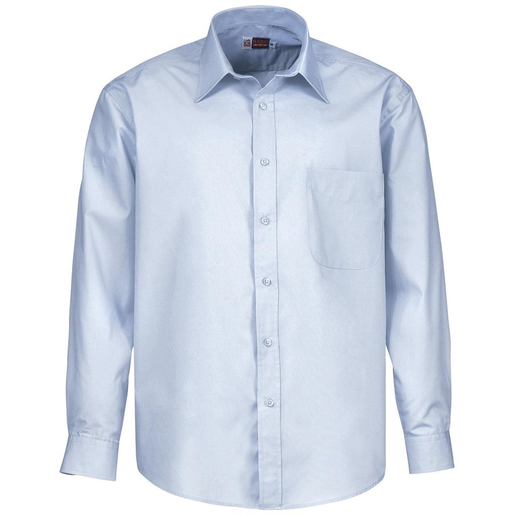 Chemise Washington à manches longues pour homme - Bleu