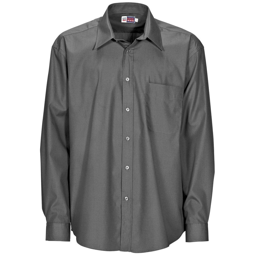 Chemise Washington à manches longues pour homme - Gris