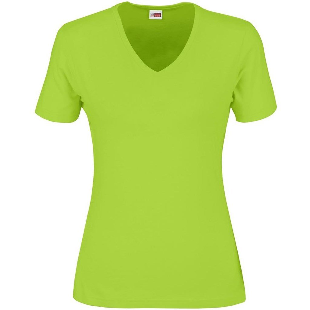 T-shirt col V Super Club 165 pour femme - Citron vert