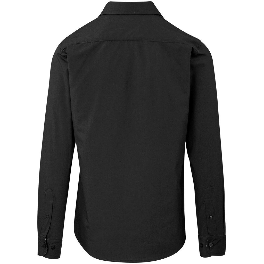 Chemise Warrington à manches longues pour homme - Noir