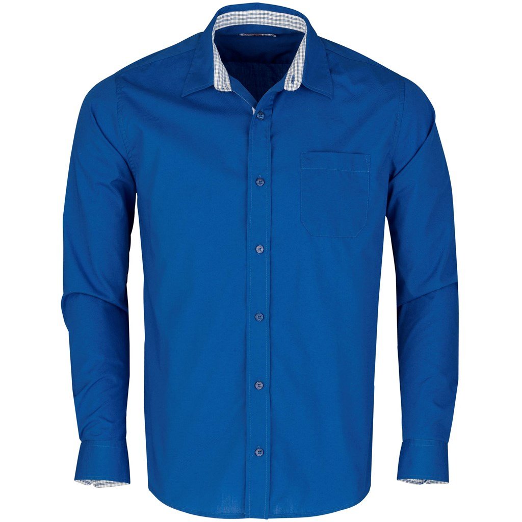 Chemise Warrington à manches longues pour homme - Bleu roi