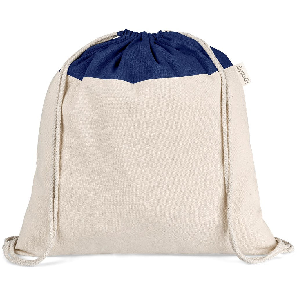 Kooshty Dominica Jumbo Cotton Drawstring Bag - Navy