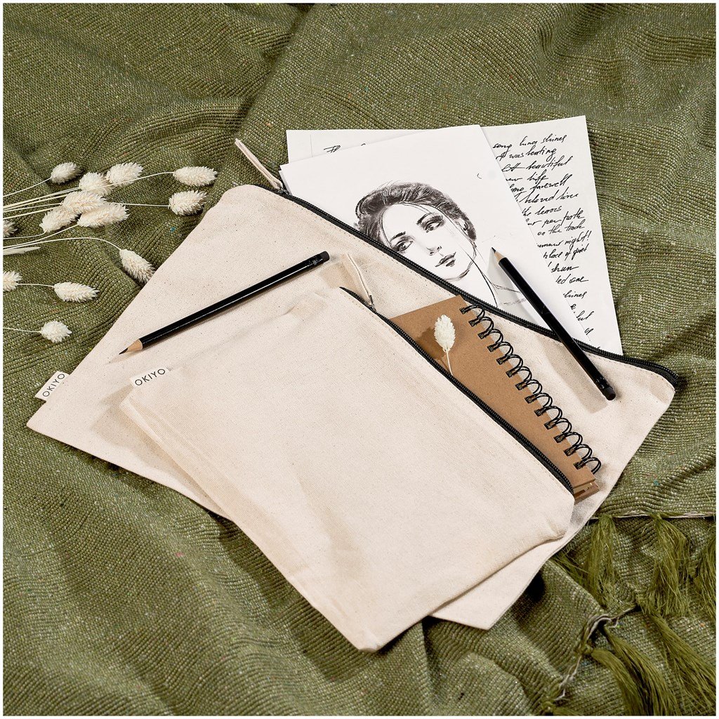 Pochette pour documents A4 en coton Okiyo Midori