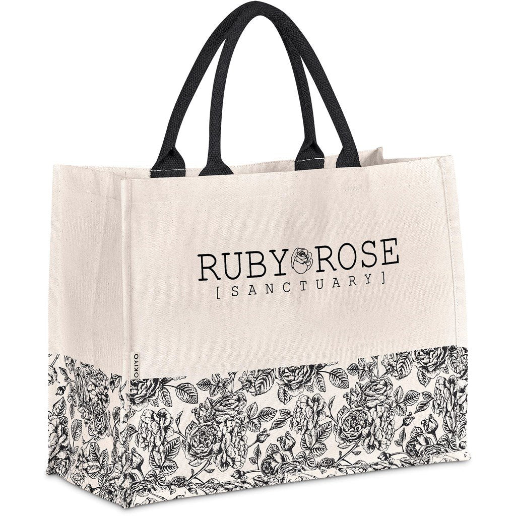 Bolsa de algodão estampada Okiyo Hana