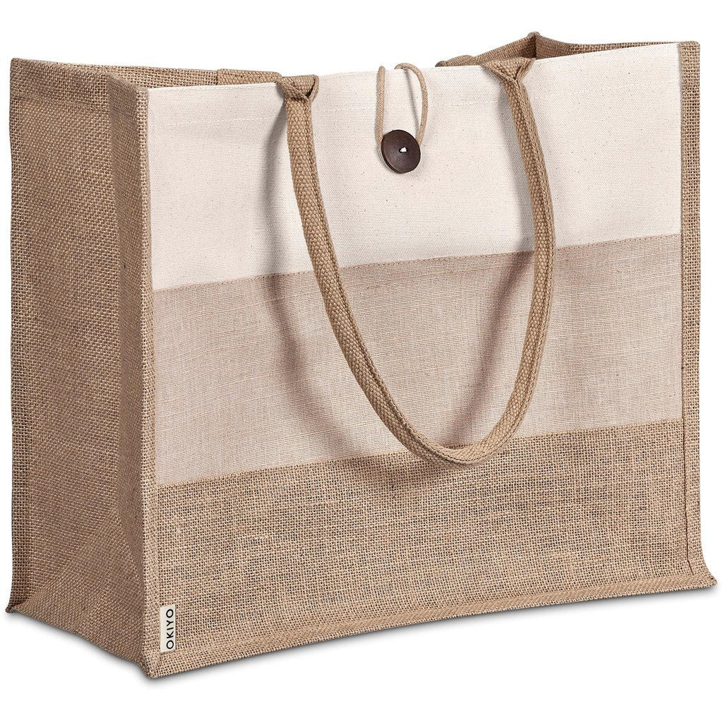 Bolsa em juta e algodão Okiyo Fukei