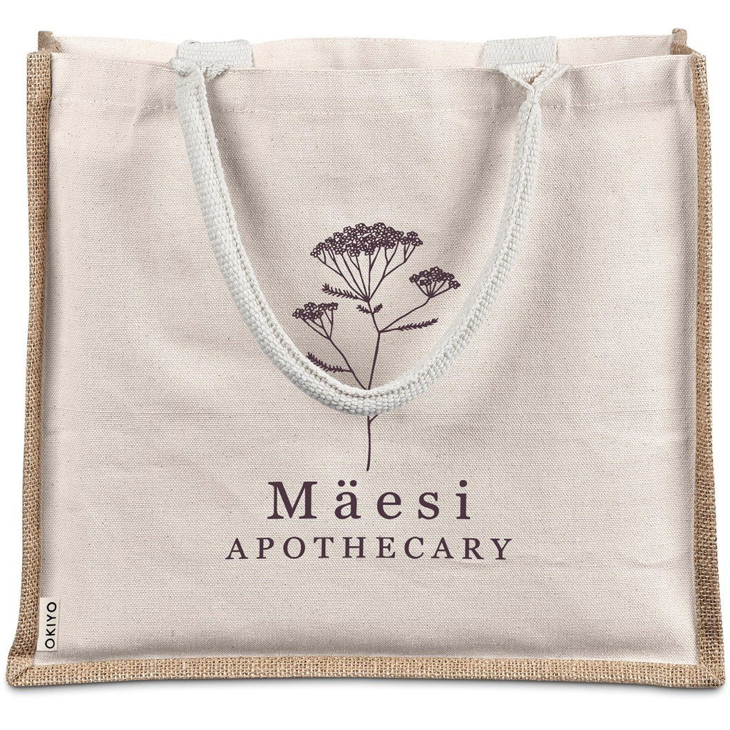 Okiyo Chinsai Maxi Bolsa de Juta e Algodão