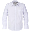 Chemise rayée Manhattan à manches longues pour homme - Blanc bleu marine