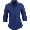 Chemise rayée Manhattan à manches 3/4 pour femme - Bleu