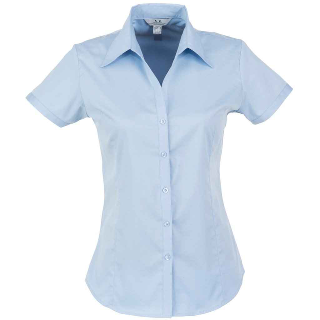 Chemise Metro à manches courtes pour femme - Bleu clair