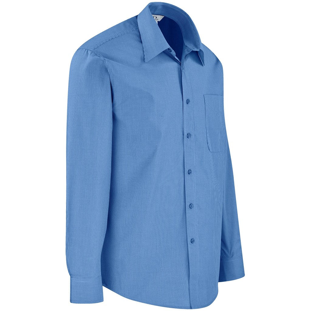 Camisa xadrez micro de manga comprida para homem